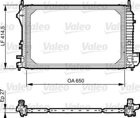 Valeo 735083 - Радиатор, охлаждение двигателя autosila-amz.com