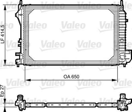 Valeo 735083 - Радиатор, охлаждение двигателя autosila-amz.com