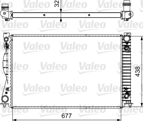 Valeo 735032 - Радиатор, охлаждение двигателя autosila-amz.com