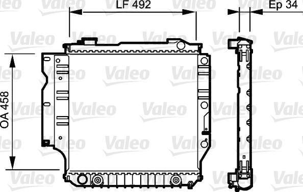 Valeo 735196 - Радиатор, охлаждение двигателя autosila-amz.com