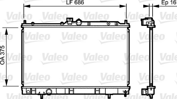 Valeo 735198 - Радиатор, охлаждение двигателя autosila-amz.com