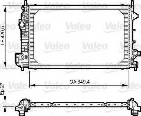Valeo 735129 - Радиатор, охлаждение двигателя autosila-amz.com