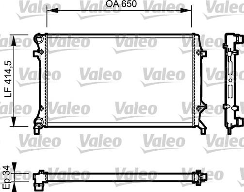 Valeo 735121 - Радиатор, охлаждение двигателя autosila-amz.com