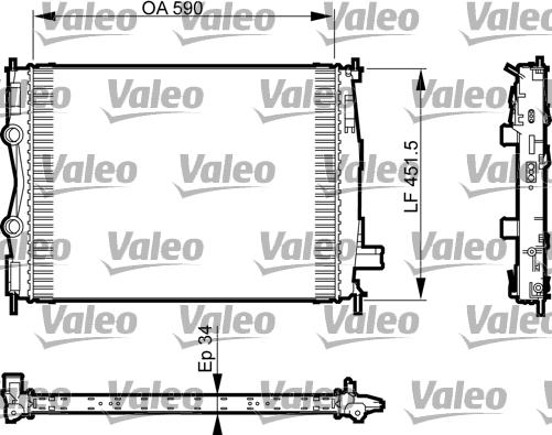 Valeo 735380 - Радиатор, охлаждение двигателя autosila-amz.com