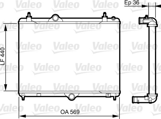 Valeo 735371 - Радиатор, охлаждение двигателя autosila-amz.com