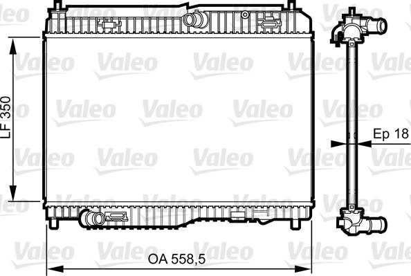 Valeo 735378 - Радиатор, охлаждение двигателя autosila-amz.com