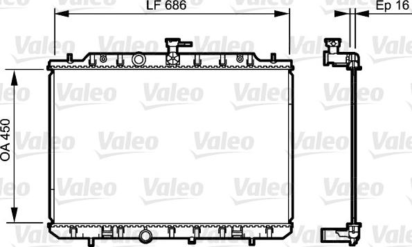 Valeo 735205 - Радиатор, охлаждение двигателя autosila-amz.com