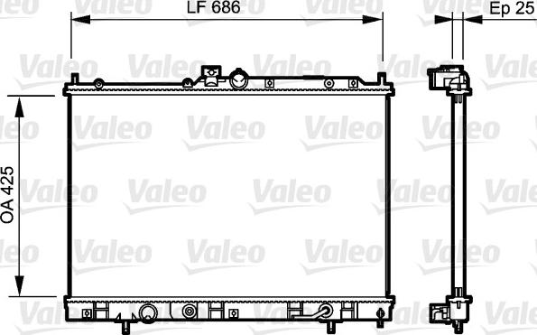 Valeo 735202 - Радиатор, охлаждение двигателя autosila-amz.com