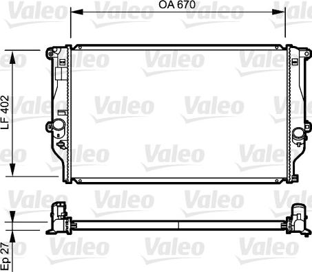Valeo 735216 - Радиатор, охлаждение двигателя autosila-amz.com