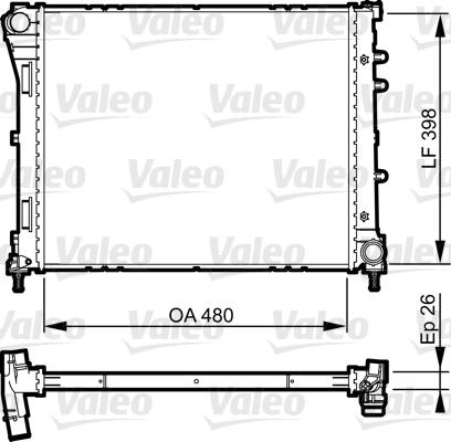 Valeo 735273 - Радиатор, охлаждение двигателя autosila-amz.com