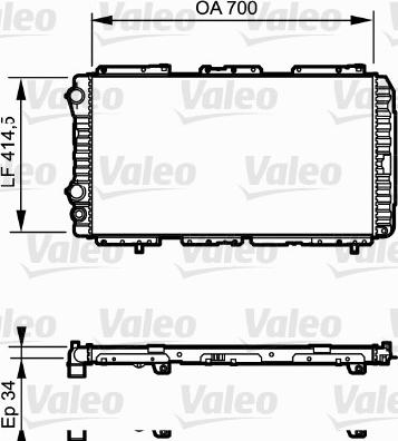 Valeo 730995 - Радиатор, охлаждение двигателя autosila-amz.com