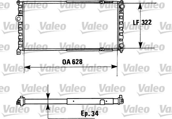 Valeo 730945 - Радиатор, охлаждение двигателя autosila-amz.com