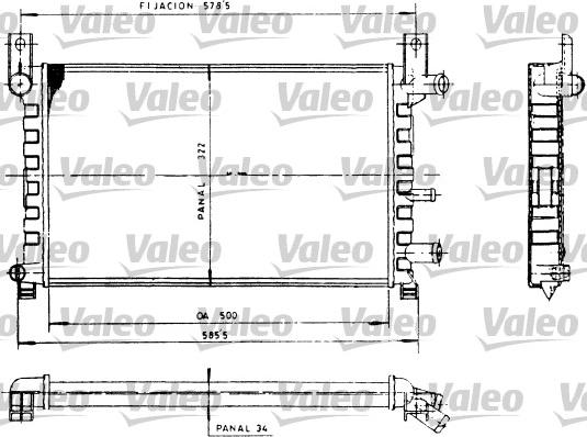 Valeo 730483 - Радиатор, охлаждение двигателя autosila-amz.com