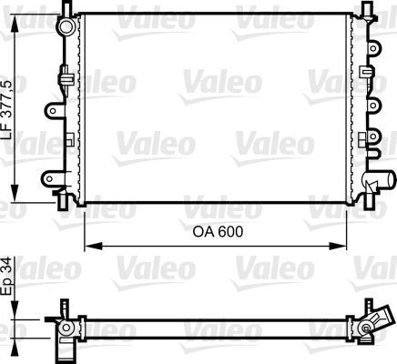 Valeo 730856 - Радиатор, охлаждение двигателя autosila-amz.com