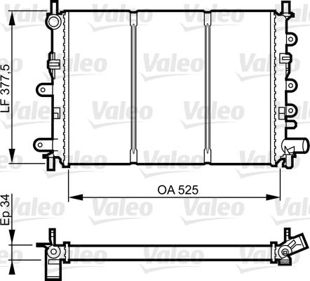 Valeo 730858 - Радиатор, охлаждение двигателя autosila-amz.com