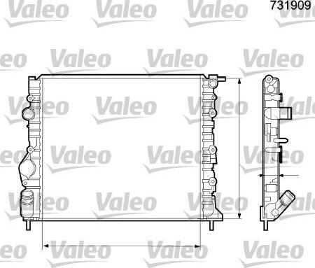 Valeo 731909 - Радиатор, охлаждение двигателя autosila-amz.com