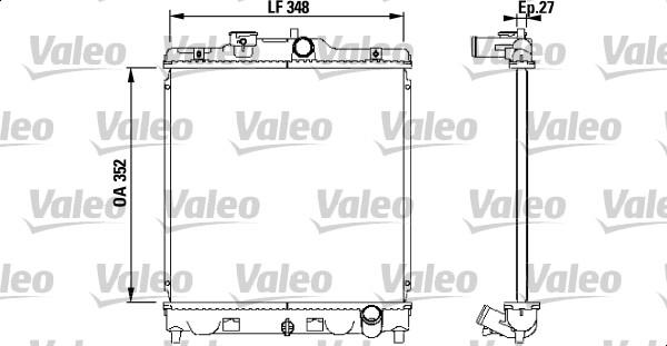 Valeo 731468 - Радиатор, охлаждение двигателя autosila-amz.com