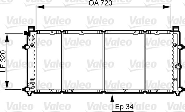 Valeo 731411 - Радиатор, охлаждение двигателя autosila-amz.com