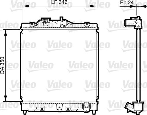 Valeo 731434 - Радиатор, охлаждение двигателя autosila-amz.com