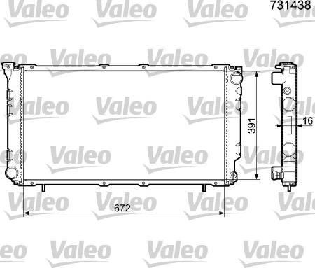 Valeo 731438 - Радиатор, охлаждение двигателя autosila-amz.com
