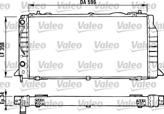 Valeo 731422 - Радиатор, охлаждение двигателя autosila-amz.com