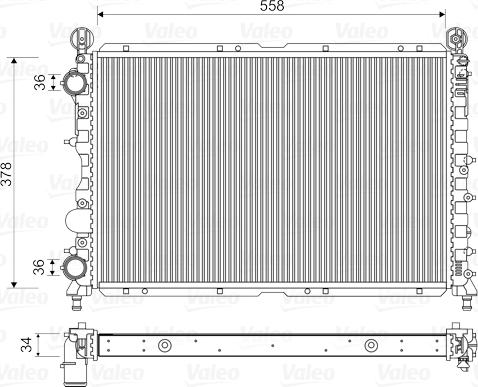 Valeo 731591 - Радиатор, охлаждение двигателя autosila-amz.com