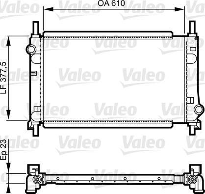 Valeo 731550 - Радиатор, охлаждение двигателя autosila-amz.com