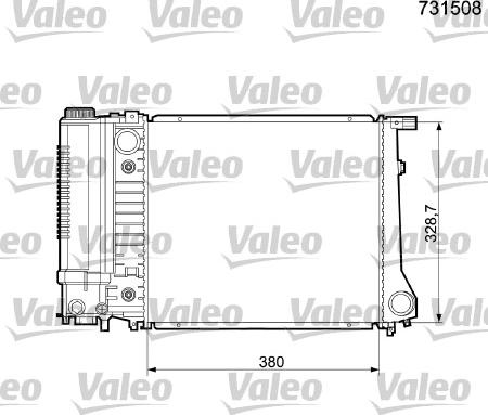 Valeo 731508 - Радиатор, охлаждение двигателя autosila-amz.com