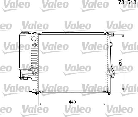 Valeo 731513 - Радиатор, охлаждение двигателя autosila-amz.com