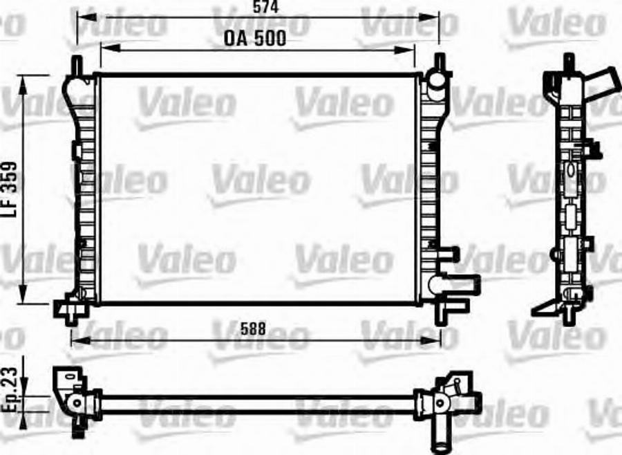 Valeo 731617 - Радиатор, охлаждение двигателя autosila-amz.com