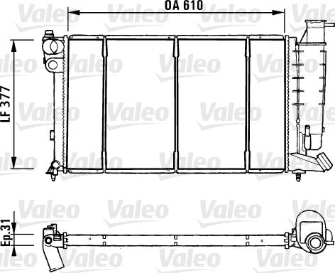 Valeo 731181 - Радиатор, охлаждение двигателя autosila-amz.com