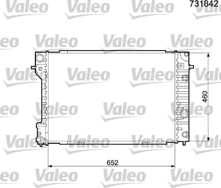 Valeo 731842 - Радиатор, охлаждение двигателя autosila-amz.com