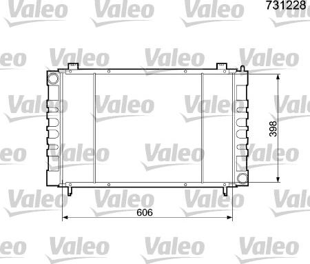 Valeo 731228 - Радиатор, охлаждение двигателя autosila-amz.com