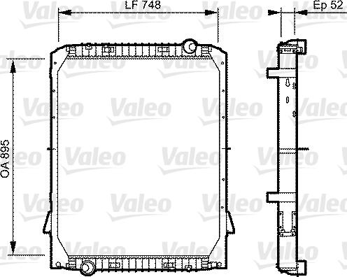 Valeo 733482 - Радиатор, охлаждение двигателя autosila-amz.com