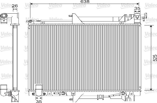 Valeo 733146 - Радиатор, охлаждение двигателя autosila-amz.com