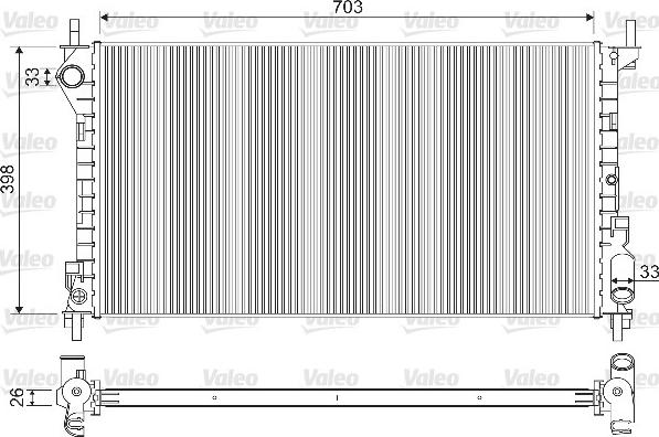 Valeo 733100 - Радиатор, охлаждение двигателя autosila-amz.com