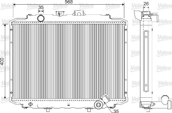 Valeo 733102 - Радиатор, охлаждение двигателя autosila-amz.com