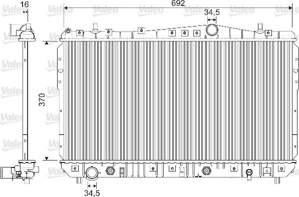 Valeo 733128 - Радиатор, охлаждение двигателя autosila-amz.com