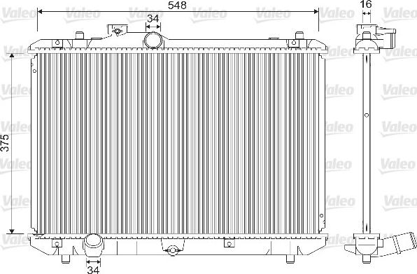 Valeo 733216 - Радиатор, охлаждение двигателя autosila-amz.com
