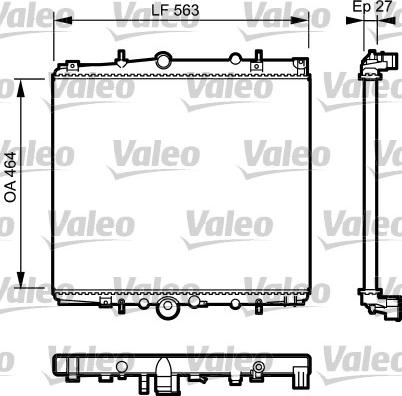 Valeo 732945 - Радиатор, охлаждение двигателя autosila-amz.com