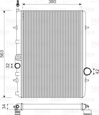 Valeo 732906 - Радиатор, охлаждение двигателя autosila-amz.com