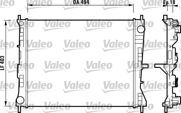 Valeo 732903 - Радиатор, охлаждение двигателя autosila-amz.com