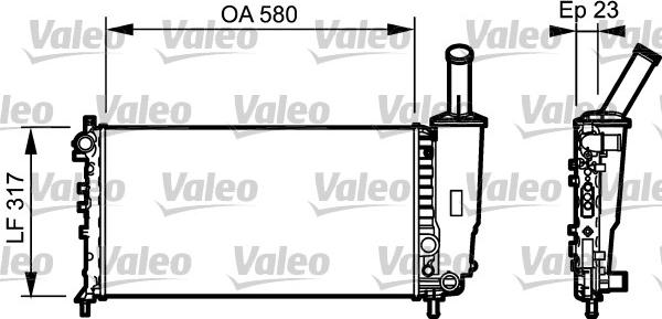 Valeo 732923 - Радиатор, охлаждение двигателя autosila-amz.com