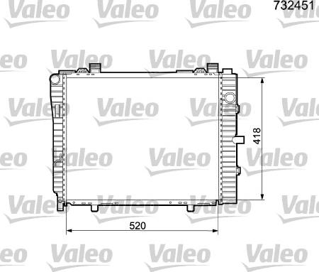 Valeo 732451 - Радиатор охл. MERCEDES autosila-amz.com