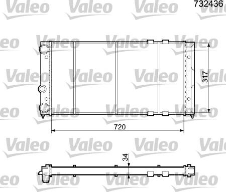 Valeo 732436 - Радиатор охлаждения autosila-amz.com