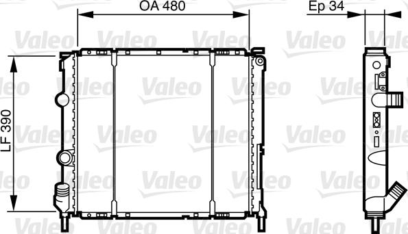 Valeo 732474 - Радиатор, охлаждение двигателя autosila-amz.com