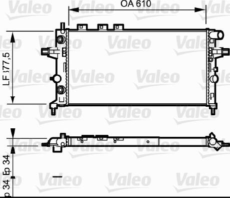 Valeo 732548 - Радиатор, охлаждение двигателя autosila-amz.com