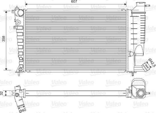 Valeo 732520 - Радиатор, охлаждение двигателя autosila-amz.com