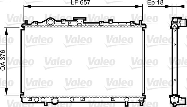 Valeo 732612 - Радиатор, охлаждение двигателя autosila-amz.com