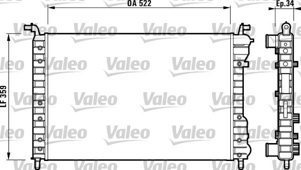 Valeo 732006 - Радиатор, охлаждение двигателя autosila-amz.com